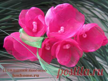Мастер-класс: цветы из органзы - Домашний hand-made