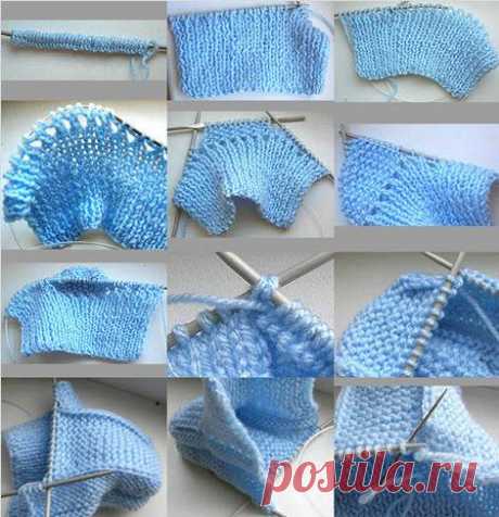 Основные схемы вязания пинеток спицами