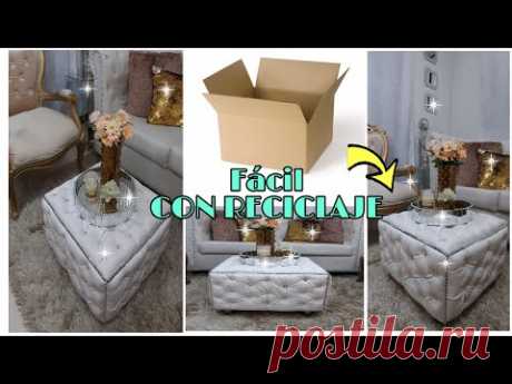 MESA DE CENTRO GLAM/RECICLANDO CAJA DE CARTÓN