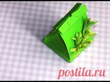 Подарочный пакет из бумаги. How to Make a Gift Bag