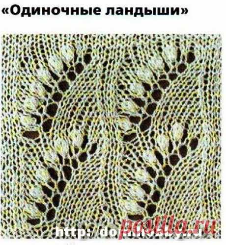 Узоры спицами для шалей, палантинов и бактусов: делюсь подборкой со схемами | Факультет рукоделия | Дзен