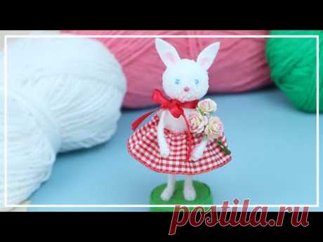 Очаровательная Маленькая Зайка из Ниток для вязания 🐰🧶🐇 Cutest Bunny of yarn making 🌟 DIY NataliDoma