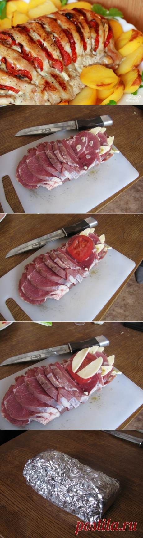 Мясо-гармошка в духовке - пошаговый рецепт с фото на Повар.ру