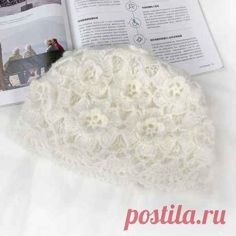 Retro Literary Casual Turban Hat Hand-crocheted by Women Beanie Hat - Digital Zakka