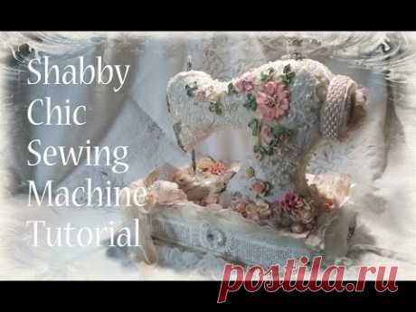 Shabby Chic Fabric Sewing Machine Tutorial