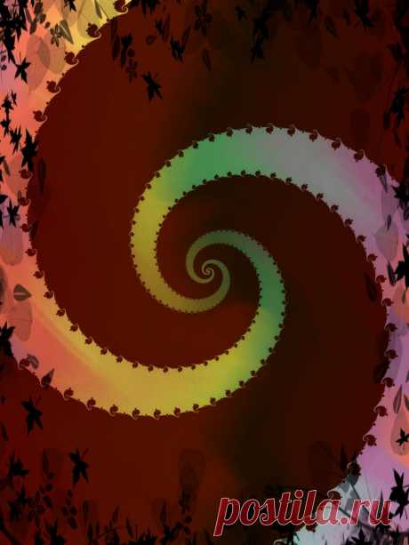 Autumn Fractal Spiral  Free Stock Photo HD - Public Domain Pictures