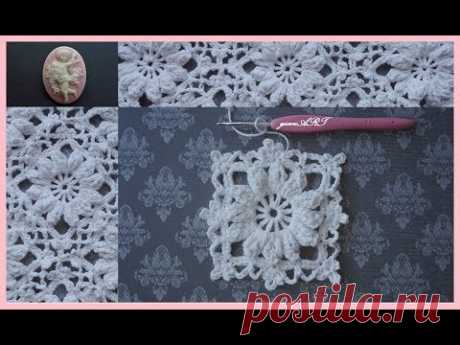 Crochet Motif Flower in the Frame | Crochet Flower Lace Pattern 1⃣