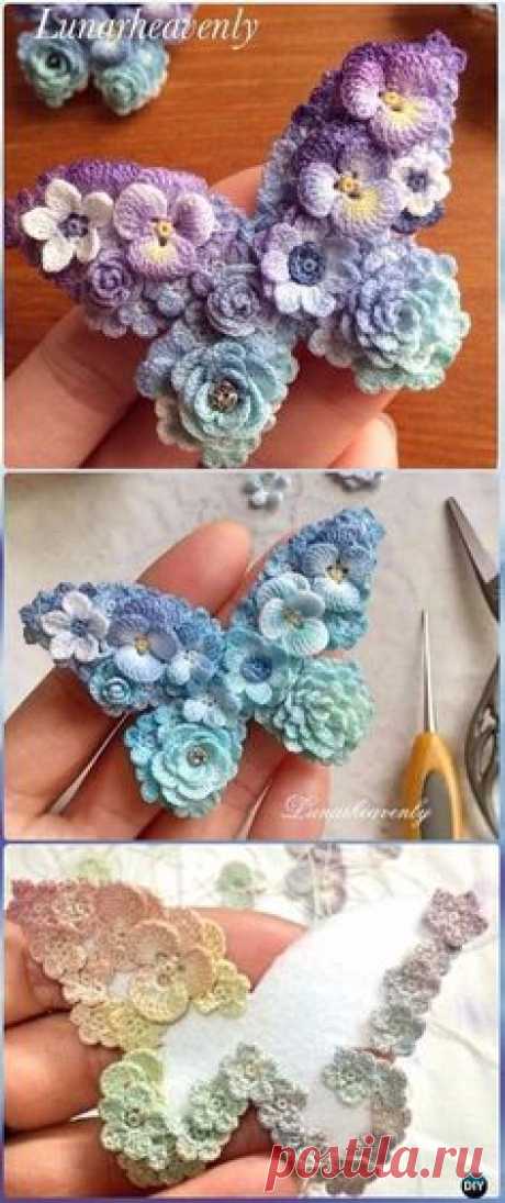 Crochet Flower Butterfly Free Pattern - Crochet Butterfly Free Patterns [Picture Instructions]