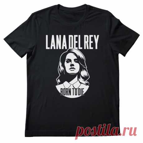 Женская футболка «Лана Дель Рей. Lana Del Ray. Born to die.» цвет черный - дизайнер принта Kaplio