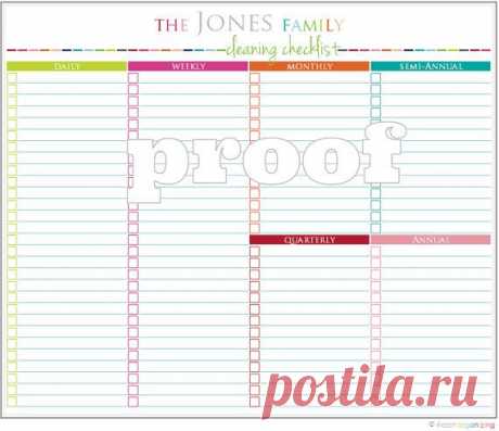 Personalized Cleaning Checklist Printable by IHeartOrganizing