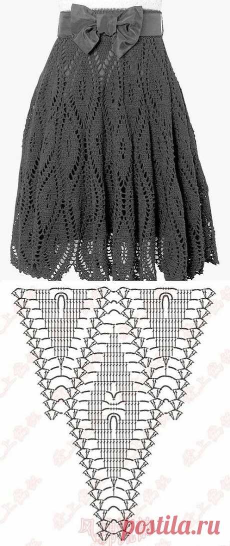 The scheme of classical skirts, knitted crochet own hands | Laboratory household