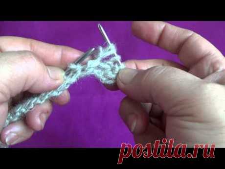 Как связать носки на 2хспицах часть 1 объемная резинка