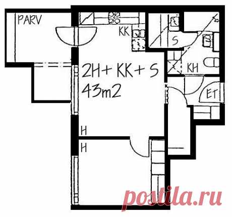 Vuokra-asunnot - Helsinki, Vuosaari, 2h+kk+s, 43m² - Leikosaarentie 12, 00980, Helsinki | sato.fi