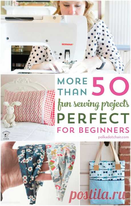 More than 50 Fun Beginner Sewing Projects - Mimicrop The New Year has me thinking a lot about beginnings. I have been planning out the things I’d like to