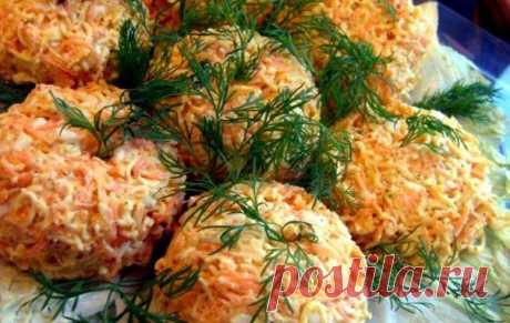 Салат «Морковные гнездышки» | Банк кулинарных рецептов