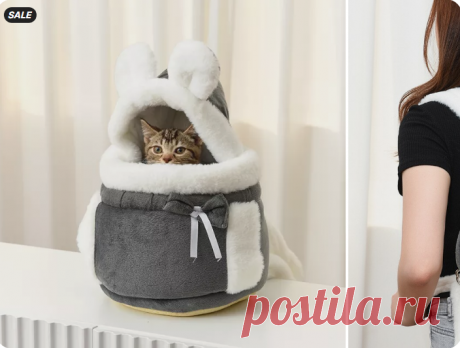Теплая Сумка-переноска для домашних животных, маленький рюкзак для кошек и собак, зимняя плюшевая подвесная нагрудная сумка для путешествий и прогулок с животными, с грузоподъемностью 6 кг | АлиЭкспресс