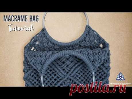 Macrame Bag Tutorial with Round Handles | EASY Macrame Purse DIY