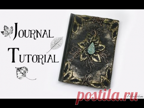 Polymer Clay Journal Cover Tutorial | Leafy Nature Fantasy DIY Book Cover