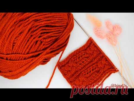 🌹Relief pattern for knitting on the needles. Рельефный узор вязания на спицах.