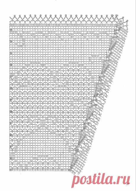 Схема шикарной скатерти из азиатского журнала. | Вязание спицами и крючком🧶 Настя Бодак | Дзен