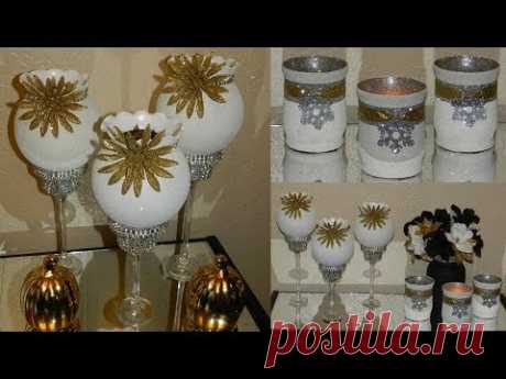 Elegant Christmas Candle Holders| Dollar Tree Christmas Home Decor|