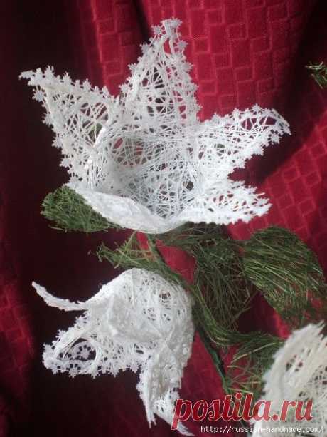 Нежные цветы, снеговик и декоративные шары из ниток. Мастер-классы