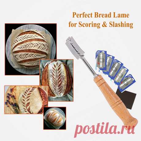 Amazon.com: SALA Store Bread Lame,Perfect Lame Bread Tool for Scoring & Slashing Sourdough Bread Easily, Included 4 Blades & Leather Protective Cover - Best Bakers Lame for Professional & Home Bakers: Home & Kitchen