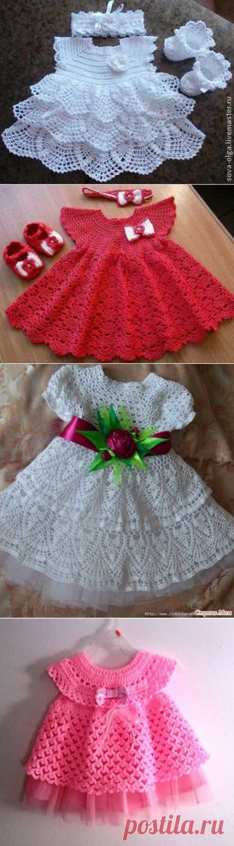 Mary Helen artesanatos croche e trico: Vestidos bebe