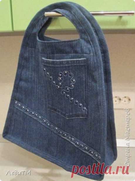 Джинсовая сумочка из старых джинсов