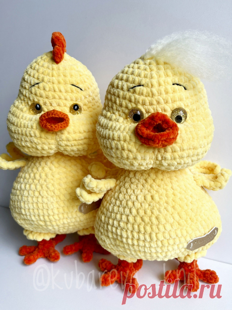 PDF Цыпушка крючком. FREE crochet pattern; Аmigurumi bird patterns. Амигуруми схемы и описания на русском. Вязаные игрушки и поделки своими руками #amimore - плюшевые цыплята, большой цыплёнок из плюшевой пряжи, птичка, птицы.