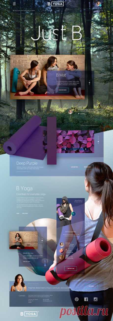 B Yoga Website on Behance