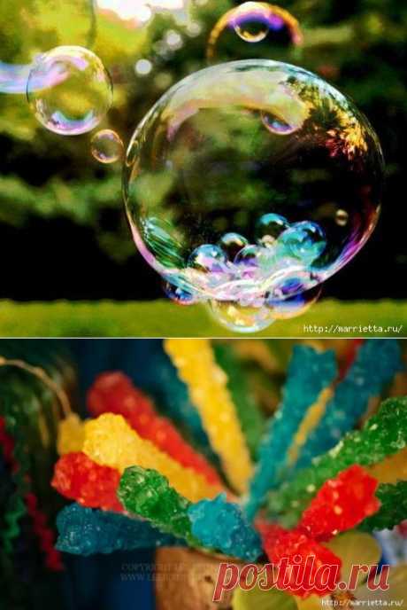 Чем занять ребенка. Волшебная бутылка, мыльные пузыри и сахарные кристаллы.