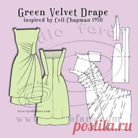 Pattern Puzzle - Green Velvet Drape