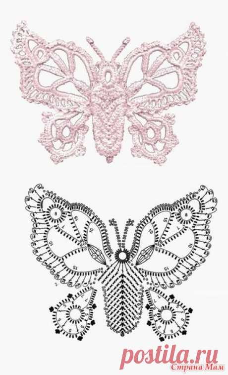 . Ирландские бабочки, схемы - Вязание - Страна Мам
