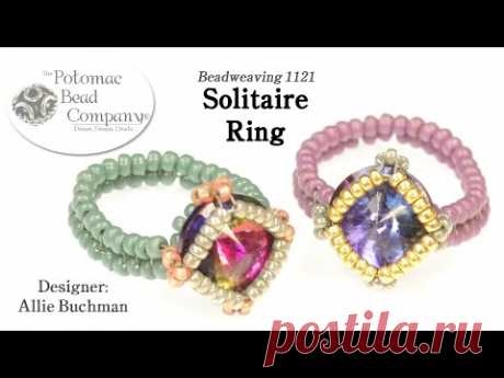 Solitaire Ring (DIY Bead Weaving Tutorial)