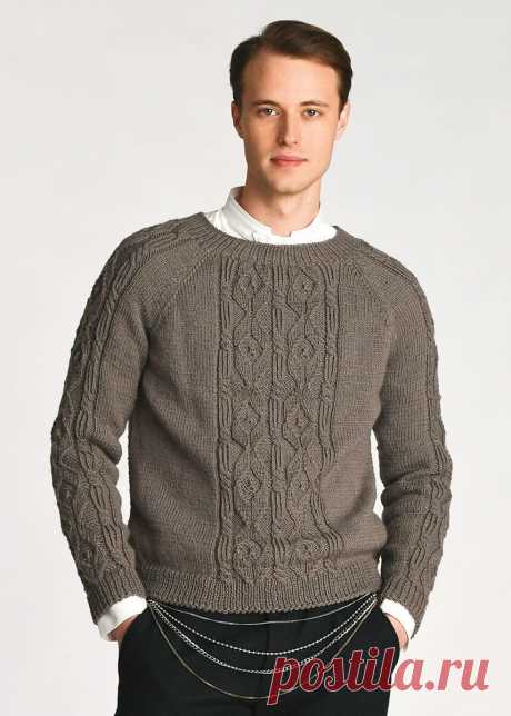 Мужской свитер и пуловер спицами: 5 моделей, описание, видео мастер-классы