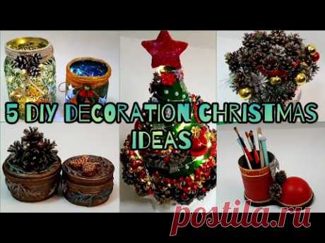 5 DIY CHRISTMAS RECYCLED DECORATIONS | Christmas Home Decoration ideas | christmas crafts | diy 2022