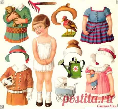 Несколько кукол с одеждой - Бумажные куклы и животные - Страна Мам