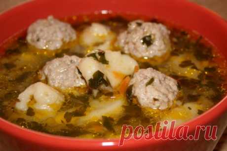 Суп с фрикадельками и галушками : Первые блюда