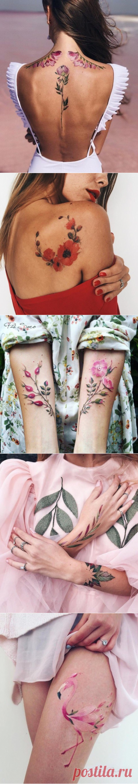 10 цветочных рисунков на женских телах, которые язык не поворачивается назвать татуировками