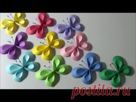 （画用紙）春の飾り　簡単！可愛い！蝶々の作り方【DIY】(Drawing paper)Spring decoration　Easy!cute! Butterfly