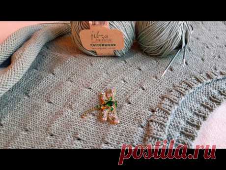 Вязание. ХЛОПКОВЫЙ джемпер - футболка - топ / отделила кокетку / #cottonwood