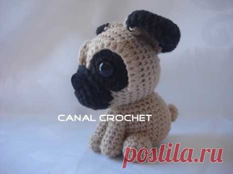 perro pug amigurumi tutorial - YouTube