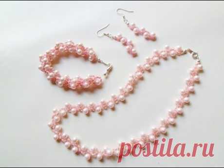 PandaHall Jewelry Making Tutorial Video--How to Make Beaded Spiral Pearl Jewelry Set