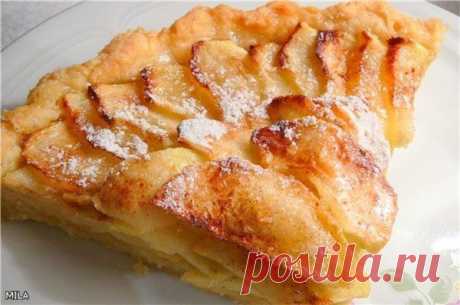 Французский тарт с яблоками,берем,печем,всех угощаем,приятного аппетита - Простые рецепты Овкусе.ру