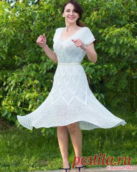 Летнее платье из шелка спицами - Вязание - Страна Мам