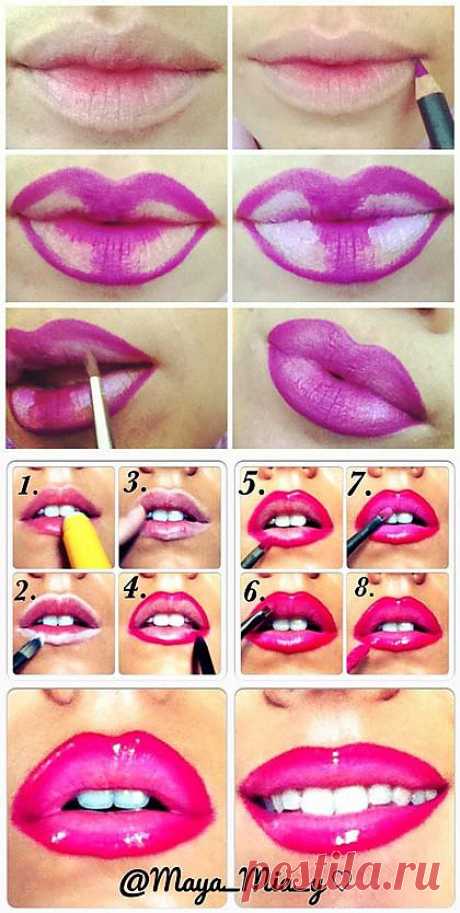 7 хитростей, как зрительно увеличить объем губ