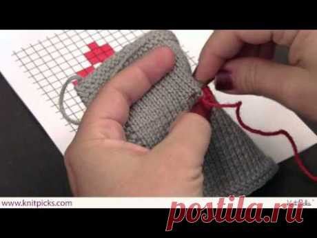 Как вышивать на вязаной одежде - основной трикотажный шов,советы и видео мк в помощь начинающим