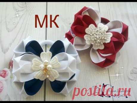 МК Бантики из репсовых лент Irina Balakireva/ DIY tutorial  ribbon bows laço de fitas