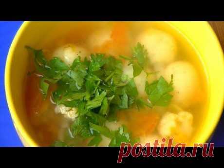 Постный суп с фасолью и клецками  / Простые рецепты